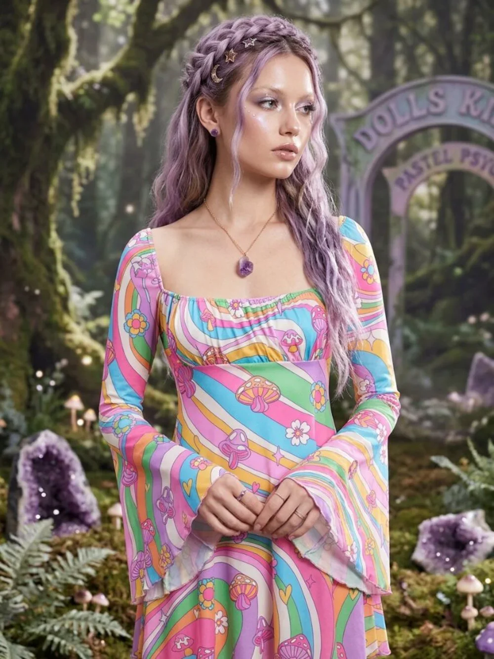 dolls kill dress Dolls Kill X Wizard Of Oz Sparkle Tulle Puff Sleeve Mini Dress